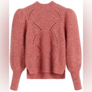 Cuyana Alpaca/Wool Blend Balloon Sleeve
Sweater in Pink— Women's Small
